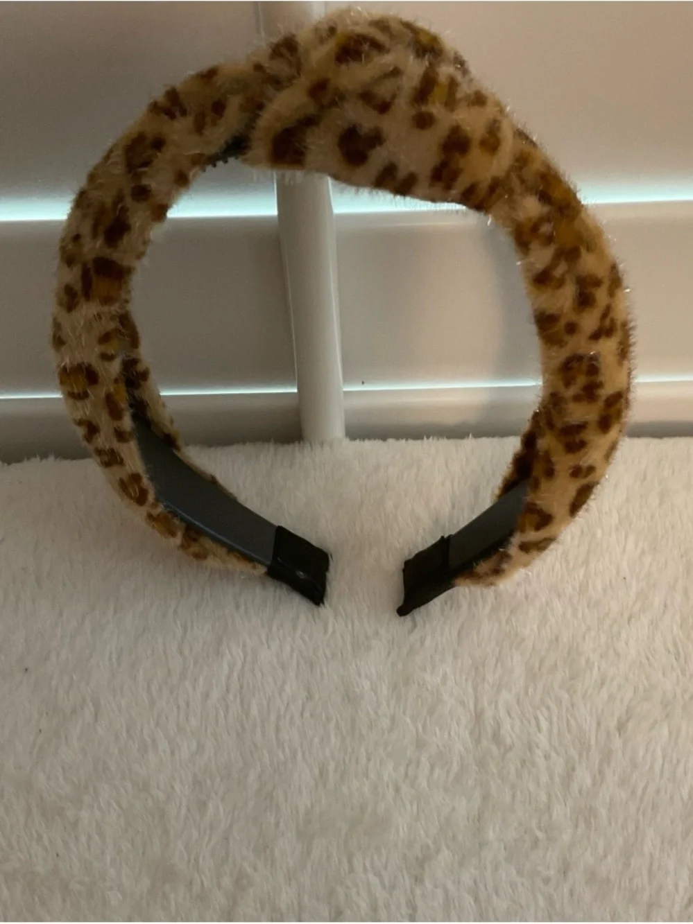 Leopard Print Padded Headband - Brown